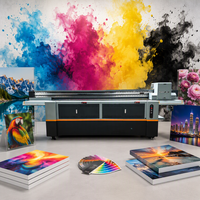 Printer Inkjet Digital Flatbed Kecepatan Tinggi 4-Head Format Besar 2513 UV I3200 Industrial XP600 Printer UV PVC Baru