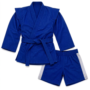 Professional Breathable Cotton Single Weave Sambo Jacket and Shorts with Seamless Fusing Custom Martial Arts Wear for Adults - Product Image 3