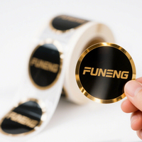 Autocollants personnalisés en vinyle imperméables avec logo rond pour emballage alimentaire, impression sur mesure en usine