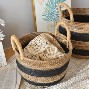 Storage <b>baskets</b>, rope <b>baskets</b>, banana organizers, rattan storage <b>baskets</b>, toy organizers, <b>large</b> capacity woven <b>baskets</b>, balcony - Product Image 1