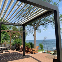3x3 3x4 4x4 6x4m OEM usine moderne extérieur bioclimatique pare-soleil Pergola Supports extérieur aluminium persienne Pergola Kit extérieur