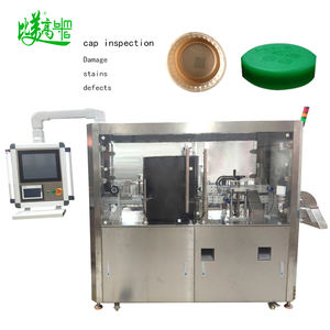 Hoogwaardige volautomatische <span class=keywords><strong>machine</strong></span> voor visuele inspectie van flesdoppen voor defecten in plastic en metalen flesdoppen, mineraalwaterdoppen en vuil. - Product Image 4