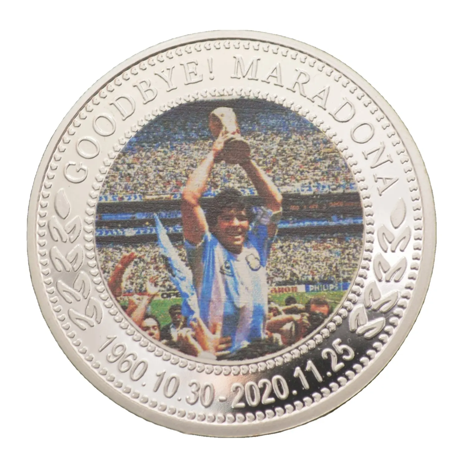 2020 Argentina football GOD HAND Diego Armando Maradona GOODBYE Coin