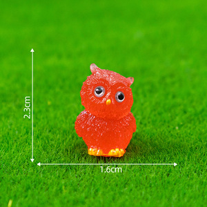 Petites hiboux en résine lumineuses qui brillent dans le noir, figurines miniatures, jouets, mini animaux en résine pour jardin, micro-paysage, pot de plantes, bonsaï - Product Image 6