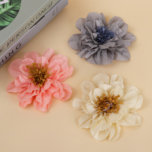Artificial Daisy <b>Flower</b> Headpiece Silk Fabric DIY <b>Corsage</b> Wedding Hair Accessory Cloth Hand Knitted 0317 - Product Image 2