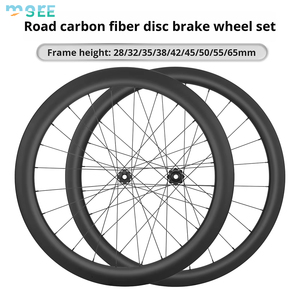 Jeu de roues de route en fibre de carbone SeeMore, frein à <span class=keywords><strong>disque</strong></span>/jante pour vélo de route, moyeu 38/50 mm, dégagement rapide/axe traversant, jeu de roues de vélo léger - Product Image 6