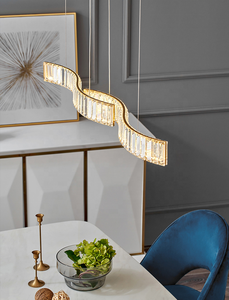 <span class=keywords><strong>Lampadario</strong></span> Circolare Moderno in Acciaio Inox con LED e Cristalli per Sala da Pranzo - Product Image 5