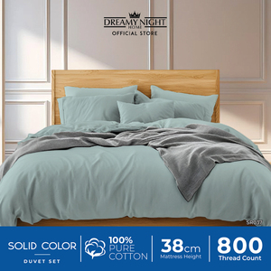 Sang trọng 5 mảnh Vua Duvet Set | 100% tinh khiết bông 950tc mềm mịn rắn màu bedding cho phong cách khách sạn thanh lịch thoải mái - Product Image 5