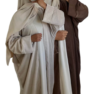 ชุดสวดมนต์ผ้าลูกฟูกแบบเปิดด้านหน้าไซส์ใหญ่พิเศษเสื้อผ้าอิสลามมุสลิมเสื้อผ้าอิสลามมีโครงยางสำหรับฤดูหนาว - Product Image 4