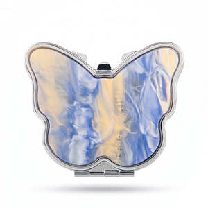 Butterfly Compact Makeup <b>Mirror</b> Double-Sided Folding Pocket <b>Mirror</b> Metal Frame Eco-Friendly Acrylic <b>Panel</b> 95% - Product Image 2