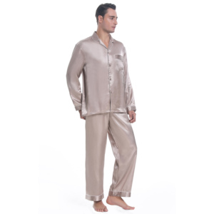 Set Pigiama e Vestaglia Termica da <span class=keywords><strong>Uomo</strong></span> in Raso, Maniche Lunghe, 100% Poliestere, <span class=keywords><strong>Abbigliamento</strong></span> Casual per <span class=keywords><strong>Casa</strong></span> - Product Image 1