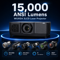 Projecteur laser pour grandes salles de 15 000 lumens ANSI, WUXGA 3LCD compatible 4K avec objectif optionnel pour auditorium, événements religieux