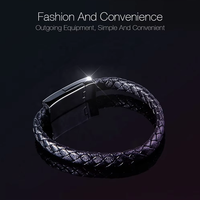 Al Aire Libre portátil de cuero PD Mini Micro USB pulsera cargador de datos Cable de carga Cable de sincronización para Android Tipo-C Cable de teléfono