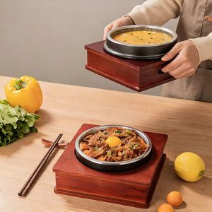 Olla coreana de granito natural para arroz, sopa y bibimbap con bandeja de madera, ¡la más vendida! - Product Image 2