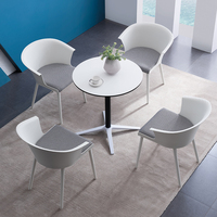 Bureau de conférence de direction au design moderne, mobilier de bureau durable, pour petites réunions de négociation et réception, modulaire, blanc, garantie 5 ans