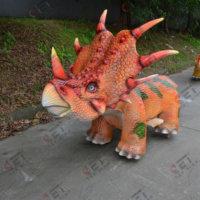 Modèle de scooter animatronique électrique à monnayeur en forme de dinosaure pour enfants, pour parcs d'attractions