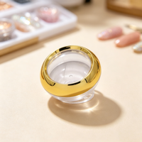 Pot cosmétique de luxe en plastique transparent pour crème, pilules ou safran, 10g, 20g, 30g, 50g, avec couvercle doré, pour usage médical