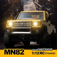 Voiture RC tout-terrain MN82 1/12 rétro RTR 2.4G 4 canaux avec contrôle 50m, évitement d'obstacles, câble USB métallique, cadeau pour adultes et garçons