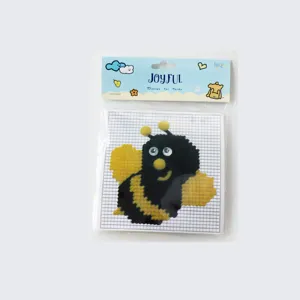 JOYFUL Kits de point de croix chiot Petites abeilles hibou Facile Point de croix Broderie Kit de couture Fournitures