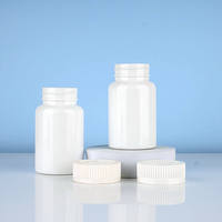 Bouteille en plastique PET de qualité alimentaire de qualité supérieure 120cc conception opaque blanche sûre récipient en plastique coloré pour sachets de thé suppléments de santé