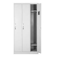 Armoire de rangement moderne en acier thermolaqué verrouillable, autoportante, anti-corrosion, pour chambre, appartement, hôpital, salon