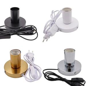 Enchufe de luz colgante <span class=keywords><strong>E27</strong></span>, Kit de portalámparas colgante, Cable de tela colorido, accesorio de iluminación colgante con enchufe de interruptor - Product Image 4