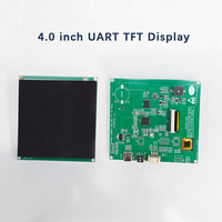Écran tactile TFT LCD UART série carré de 4,0 pouces, 480x480 pixels, avec luminosité de 300 nits et température de fonctionnement de -20 à 70 degrés Celsius