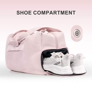 यात्रा कसरत और सप्ताहांत फिटनेस योग के लिए समायोज्य स्ट्रैप जूते के डिब्बे और गीले जेब के साथ यूनिसेक्स लक्जरी पॉलिएस्टर जिम बैग - Product Image 4
