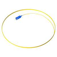 Pigtail SC/UPC Single Head 1m Kabel Serat Optik Single Mode Kelas Telekomunikasi untuk Penggunaan Modem dan Hub Fiber Fusion Docking