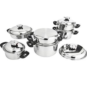 ชุดเครื่องครัวไร้จาระบีสแตนเลส 5 ชั้น ชุดหม้อและกระทะ 10 ชิ้น กระทะเหนี่ยวนํา - Product Image 4