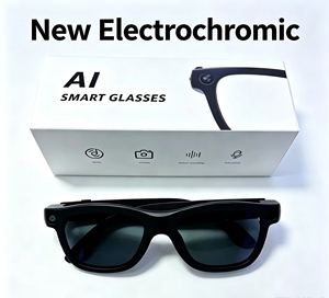 Nouvelles lunettes intelligentes électrochromiques E09C avec caméra 8MP, photo, vidéo, anti-tremblement, traduction IA, assistant vocal et appel vidéo - Product Image 1