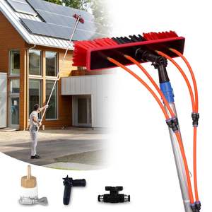 ไม้ยืดทำความสะอาดแบบใช้น้ำพร้อมแปรงขนนุ่มสำหรับแผงโซลาร์เซลล์ ผนังอาคาร และทำความสะอาดกระจกเชิงพาณิชย์ - Product Image 3