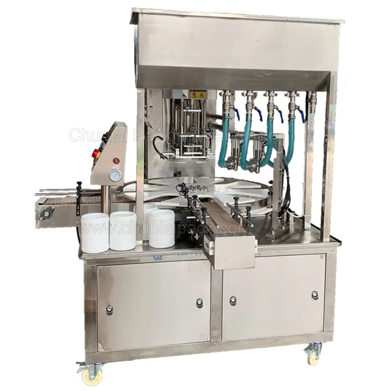Automatic Rotary Type Baby Wet Wipe Canister Alcohol Free Liquid Filling Sealing Machine Industrial Towel Bucket Packing Line