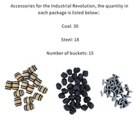 Accessoires de jeu de société, jetons 3D pour la Révolution industrielle, ensemble de 63 pièces, composants de qualité supérieure, améliore le gameplay
