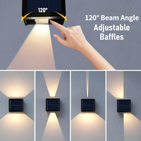 IP65 Étanche Patio Sans Fil Extérieure LED Sécurité Monté Voie Solaire Lumières/Solaire Applique Murale/Solaire Jardin Applique Murale
