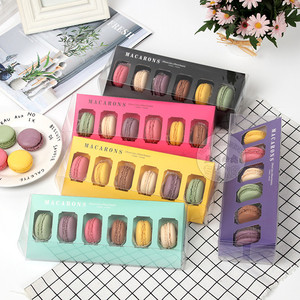 Biểu tượng tùy chỉnh sang trọng gấp rõ ràng bánh bánh macaroon lấy đi Hộp bao bì thực phẩm - Product Image 1