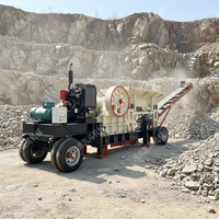 Concasseur à mâchoires mobile diesel PE400x600 reconditionné et amélioré pour carrières, concasseur à mâchoires à longue durée de vie pour roches