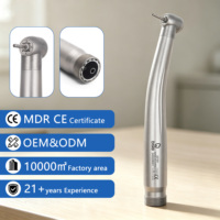 BESTO pièce à main à grande vitesse pointe dentaire en acier inoxydable 4 pulvérisations d'eau Turbine à air 2 trous Mini tête Instrument dentaire