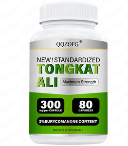 비건 비유전자변형 통캇 알리 소프트젤 캡슐, 실험실 검증 비타민, 남성 건강 활력 항산화제, 성인용 80캡슐 - Product Image 1