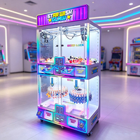Kising Mini Machine à griffes en métal, 4 joueurs, à monnayeur, pour salle d'arcade, garantie 1 an