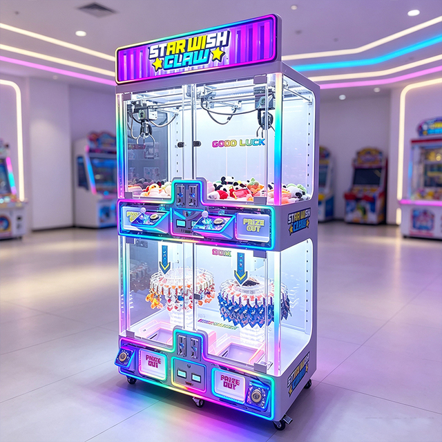 Kising  Mini Metal English Claw Crane Machine 4-Player Coin-Operated Arcade Grabber 1-Year Warranty