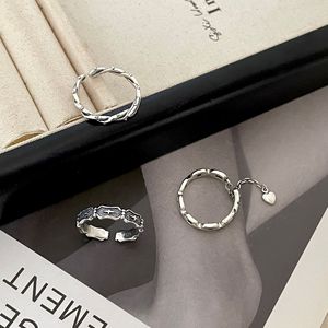 Kaiming S925 Sterling <b>Silver</b> Retro <b>Ring</b> Geometric Shape Unisex Everyday Wear Fine Jewelry - Product Image 2