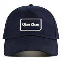 Casquette de baseball personnalisée à 5 panneaux, style urbain, sportive, classique, en jean brodé avec boucle métallique, image personnalisée pour entreprise