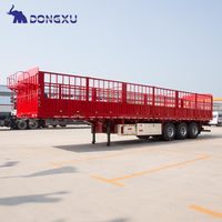 Remorque à clôture en acier haute résistance avec ouverture latérale pour le transport de céréales, de charbon et de marchandises générales