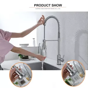 <span class=keywords><strong>Robinet</strong></span> de cuisine Aida Spring Pole Kitchenaid, <span class=keywords><strong>support</strong></span> pour robinets de cuisine, robinets de cuisine à bec extractible, robinets mélangeurs à colonne haute - Product Image 4