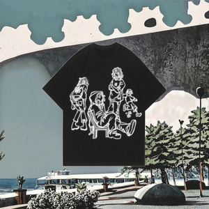 เสื้อยืดคอกลมผู้ชายแบบสั่งทำ ผ้าฝ้ายออร์แกนิคคุณภาพสูง สไตล์ลำลอง โพลีเอสเตอร์ 100% ขนาดมาตรฐาน ผ่านเทคนิคการซัก พร้อมลายพิมพ์ - Product Image 3