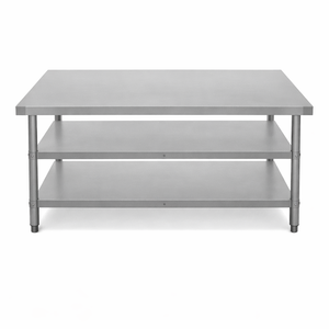 Table de préparation en acier inoxydable de haute qualité, table de travail robuste avec <span class=keywords><strong>étagère</strong></span>s <span class=keywords><strong>pour</strong></span> <span class=keywords><strong>cuisine</strong></span> commerciale - Product Image 2