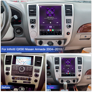 หน้าจอวิทยุติดรถยนต์ Android 15 Carplay สำหรับ Infiniti QX56 Nissan Armada ปี 2004-2010 พร้อมระบบนำทาง GPS และเครื่องเล่นมัลติมีเดีย - Product Image 3