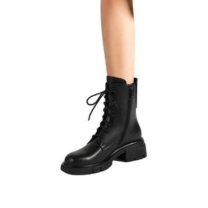 Bottines <span class=keywords><strong>Chelsea</strong></span> formelles pour femmes Moncheer, style western, élégantes, à lacets, avec boucle latérale, fermeture éclair, talon épais, légères, antidérapantes, rehaussantes - Product Image 2