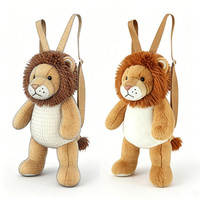 Sac à dos en peluche doux personnalisé/OEM en gros, sac à dos animal de dessin animé personnalisé avec logo pour tout-petits
